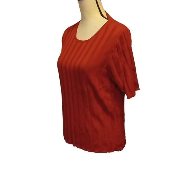 Jacqueline Ferrar Silk Red Women's‎ Size Large Blouse - Picture 2 of 6